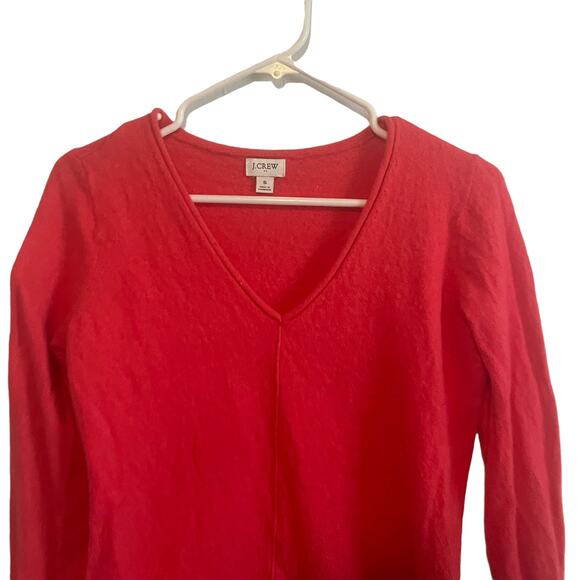 J. Crew Women's Size Small Pink‎ V Neck Wool Blend Soft Sweater - Picture 2 of 8